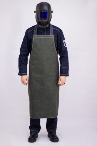 Фартук сварщика "ВОЛАТ-А" (50%  преокс, 50%  параарамид) с термостойким силиконовым покрытием